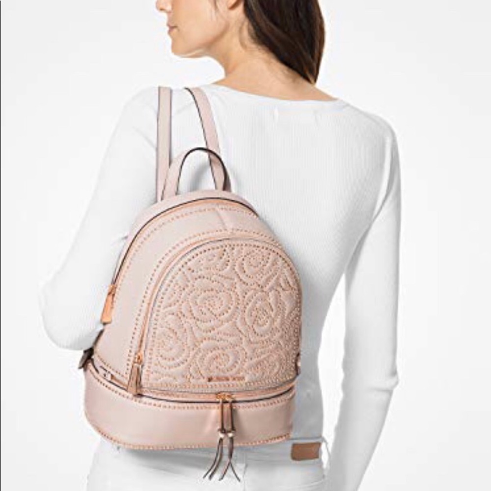 1 LEFT!!! RARE Michael Kors Rhea Studded Backpack - Picture 2 of 8